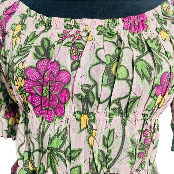 NEW Banjanan Size Large Blouse Floral Off The Shoulder Cora Top Freyja Flower - Picture 3 of 10